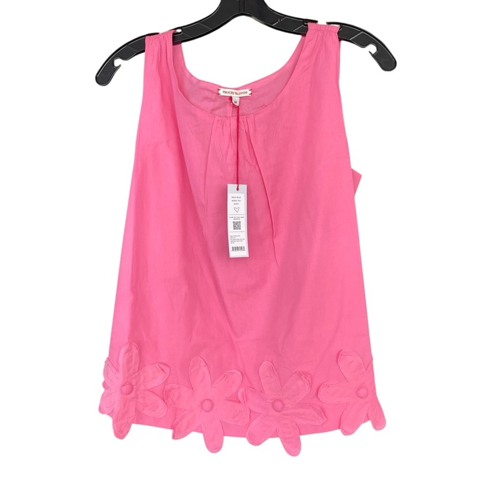 F16 FRANCES VALENTINE  Zennia Flower Hem Tank - Pink